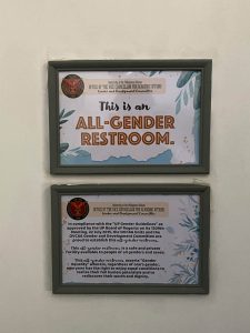 SRHR kit mounted near restroom