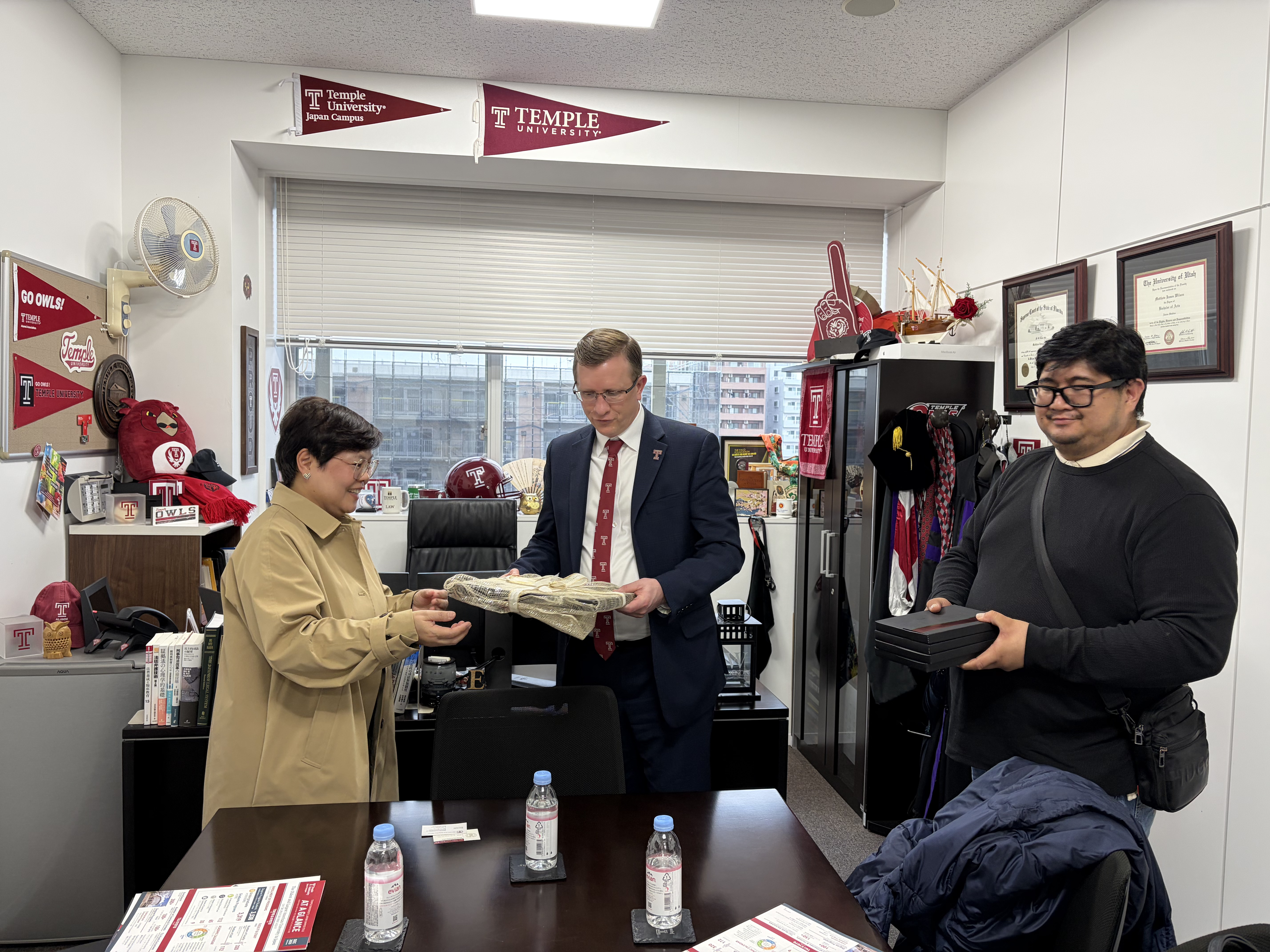 Figure 19. Meeting with Temple University Japan Campus President/Dean Matthew Wilson