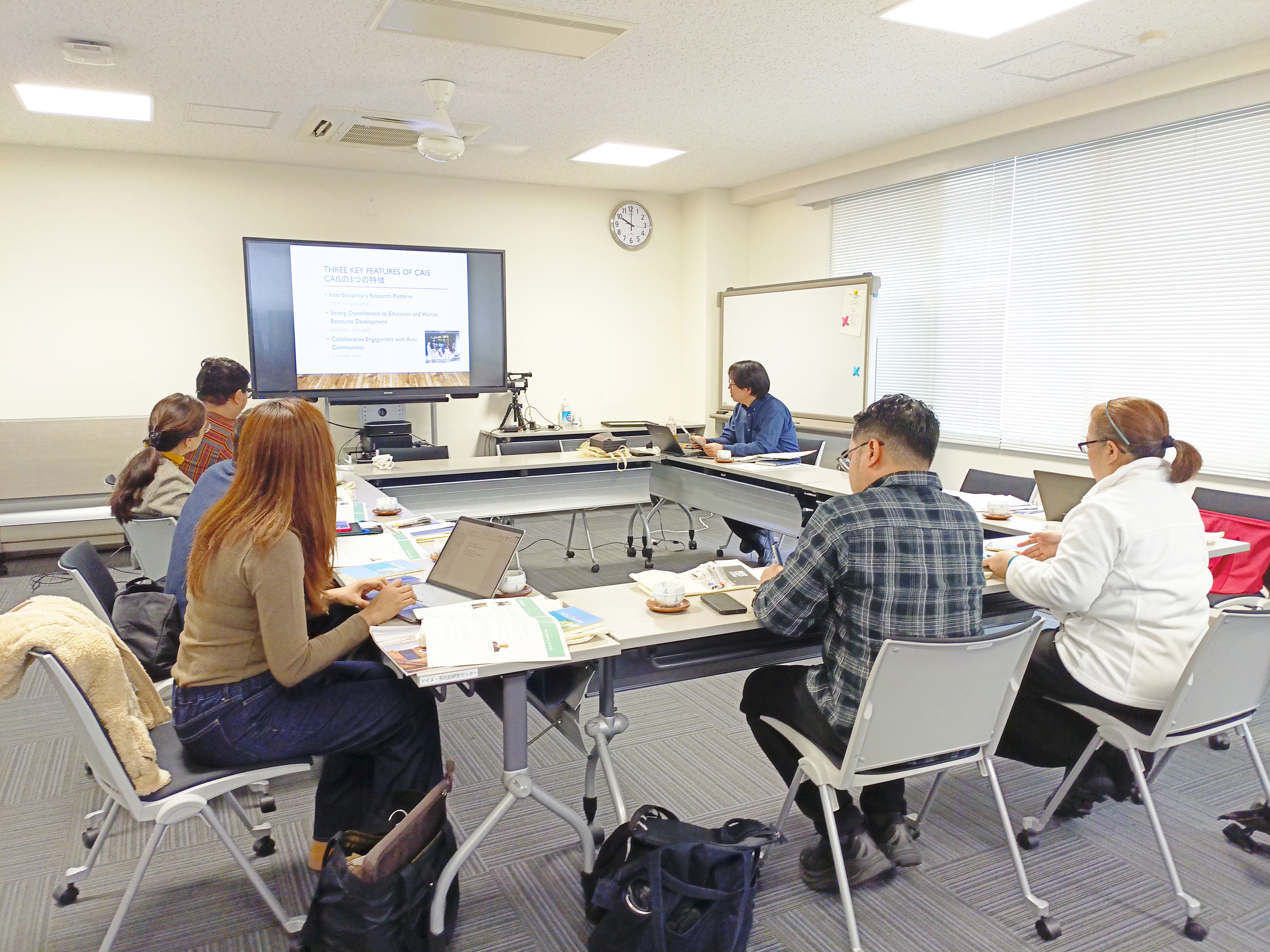 Figure 2. Meeting with Prof. Yoji YAMASAKI, Director of CAIS