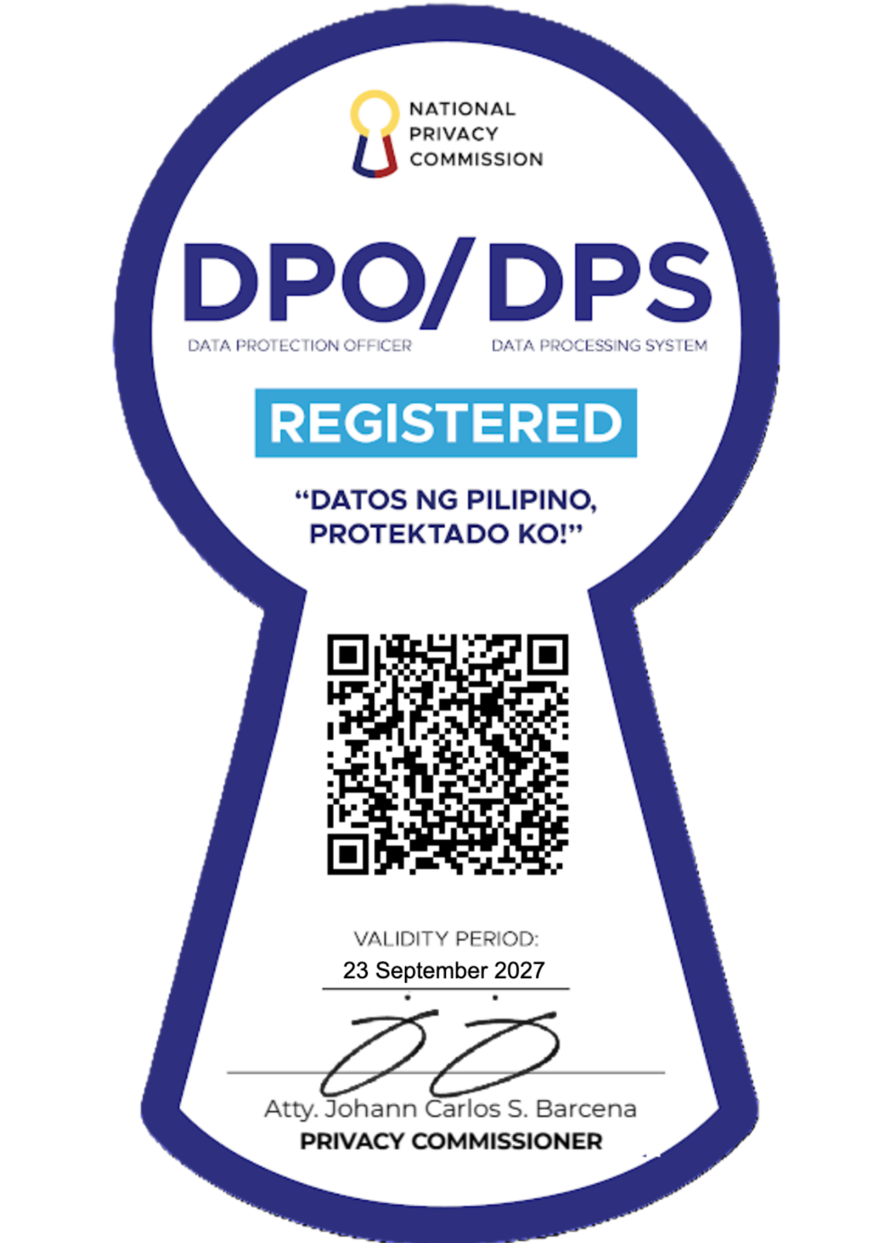 National Privacy Commission Seal of Registration